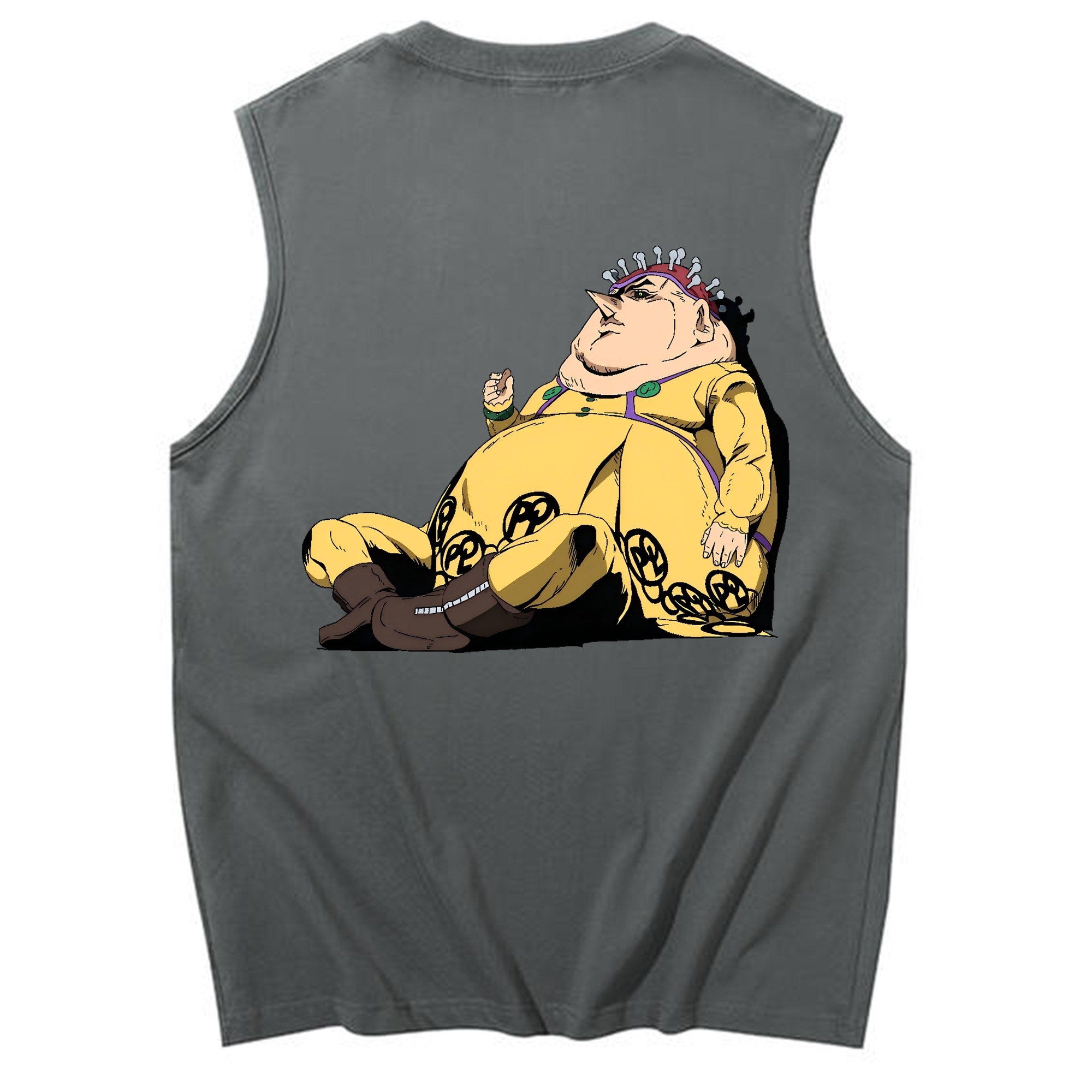 （画像用） ジョジョの奇妙な冒険 ポルポ JoJo's Bizarre Adventure Polpo コットン100％タンクトップ（背面プリント）